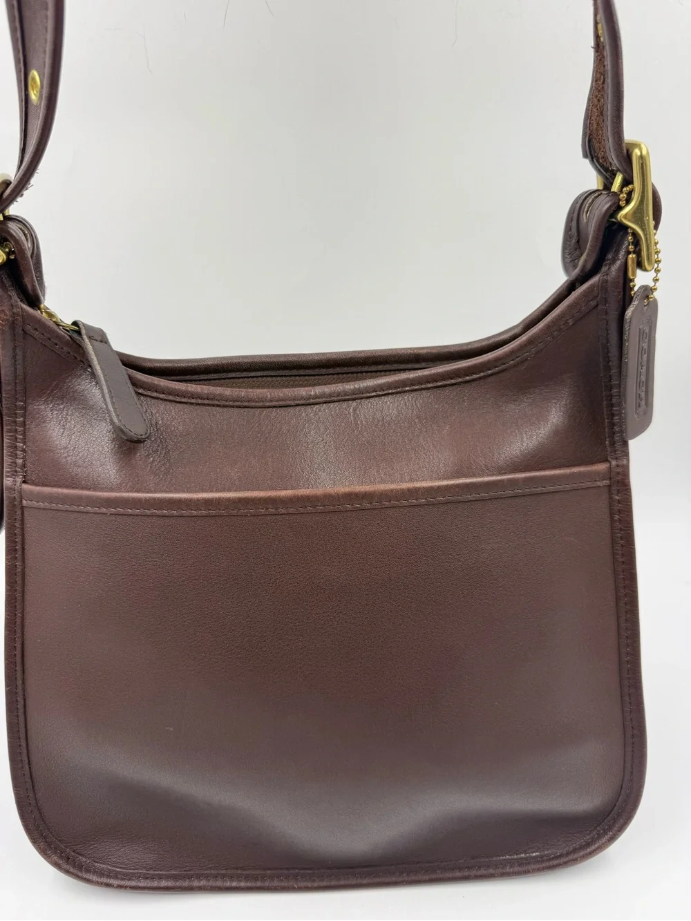 Vintage Coach Legacy Zip 9966 Mahogany Brown Leather Shoulder Bag USA